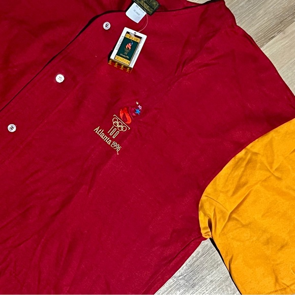 Atlanta 1996 deadstock baseball jersey style cotton button up sz xl - Picture 8 of 9